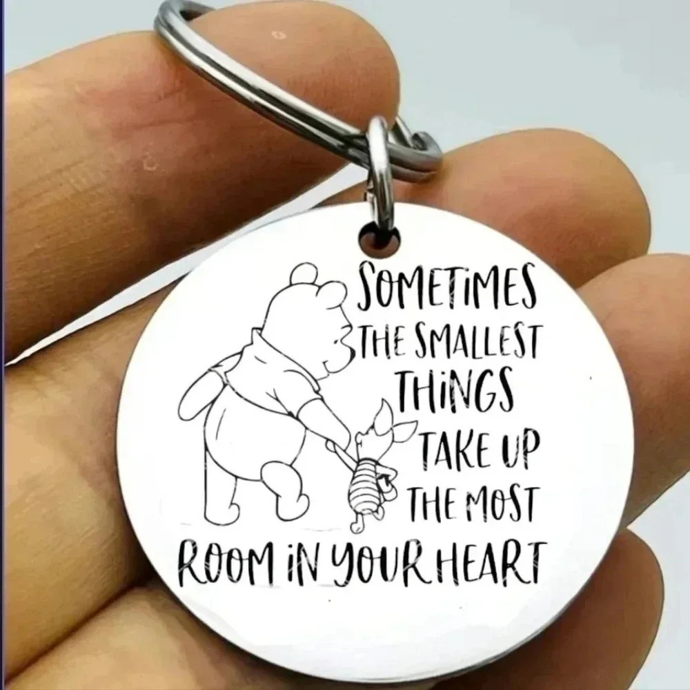 Winnie The Pooh love inspiration quote Keychain